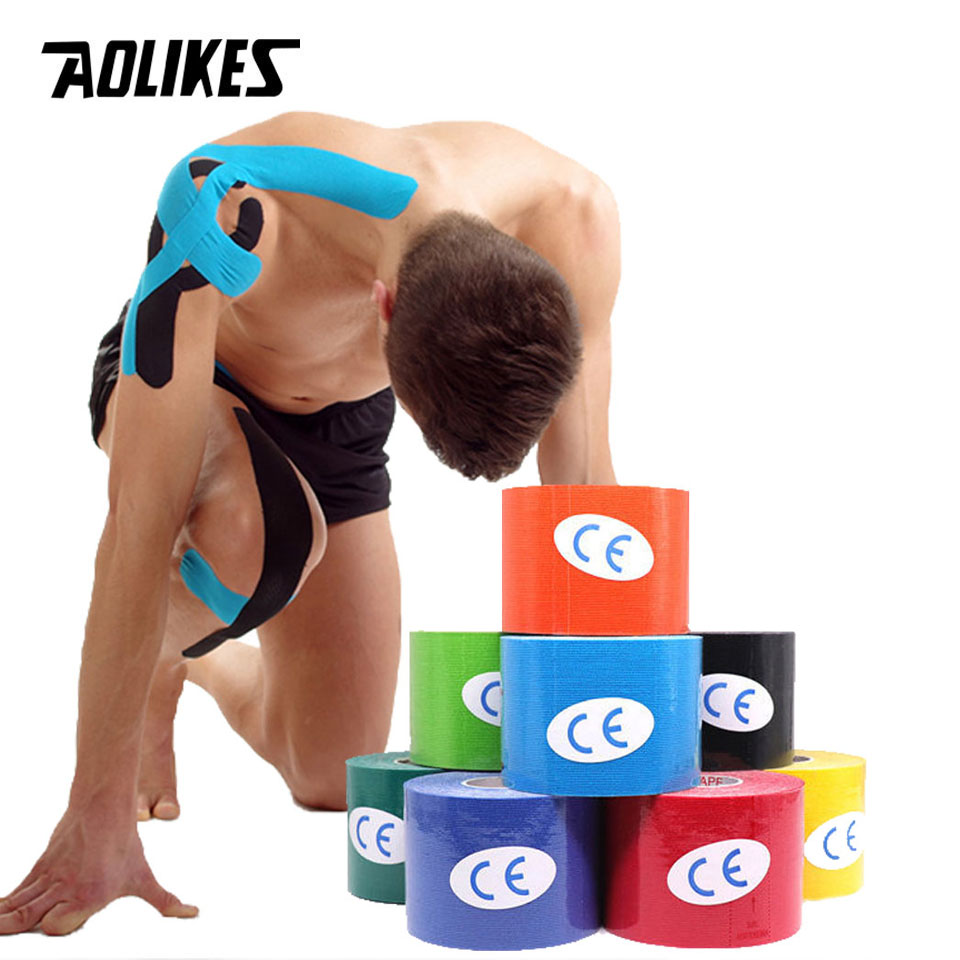 Kinesiology Tape Sports - AOLIKES Nastro kinesiologico di 2 dimensioni